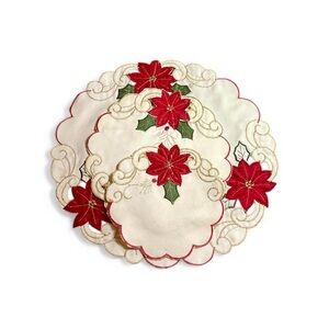 Christmas Poinsettia Entertaining Doilies